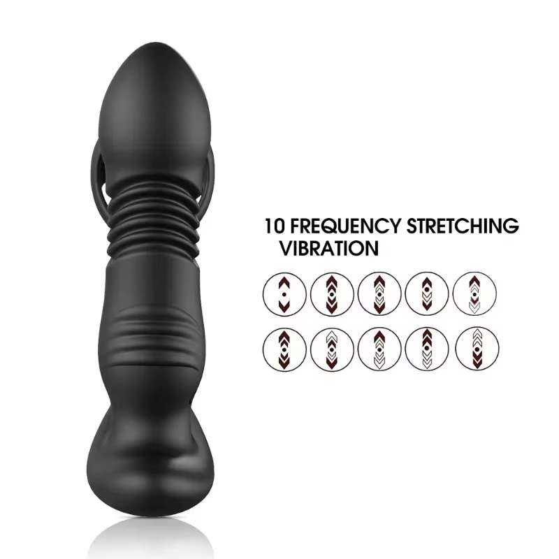 3 in 1 Prostata Massagegerät Buttplug mit 9 Vibrations- und 9 Schubmodi