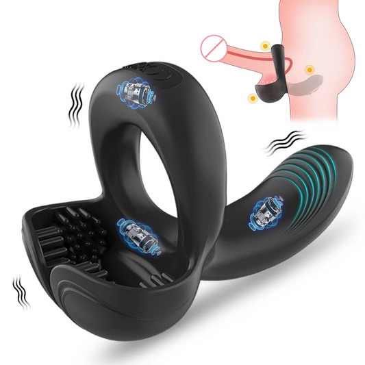 4 in 1 Penisring Cockring  Vibratoren mit 10 Leistungsstarke Vibrationsmodi