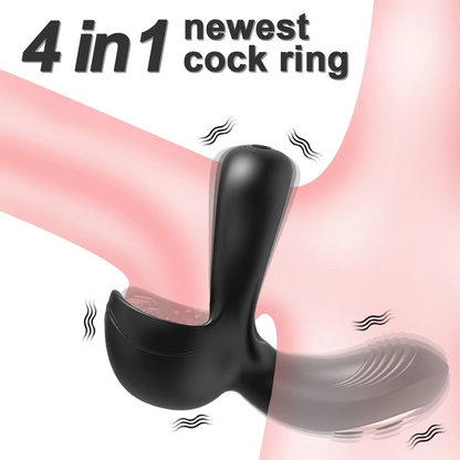 4 in 1 Penisring Cockring  Vibratoren mit 10 Leistungsstarke Vibrationsmodi