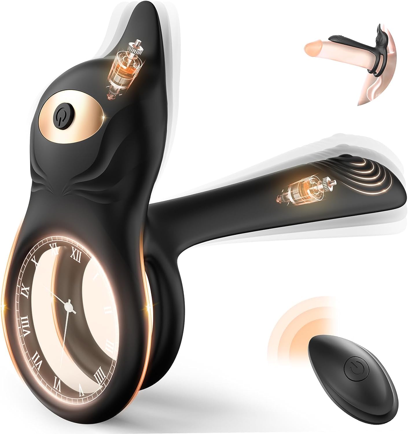 Cock Ring Sex Toy 10 Vibration Modes Dual Cock Rings Massager 