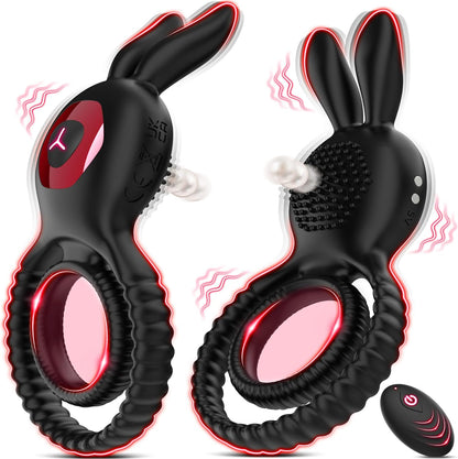 Rabbit Penisring Cockring Vibrator Sex Spielzeug mit 10 Vibrationsmodi