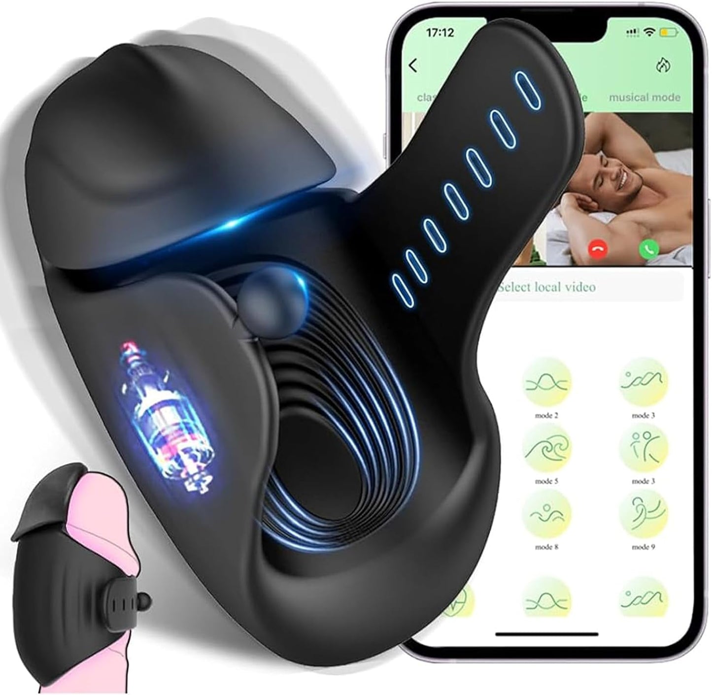 360° Umhüllung Automatische Penis Trainer mit 10 Vibrationsmodi