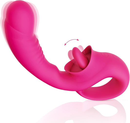 G-Punkt Vibratoren Dildo-Klitoris-Stimulator mit 10 Leckenden&Vibrierenden Modi