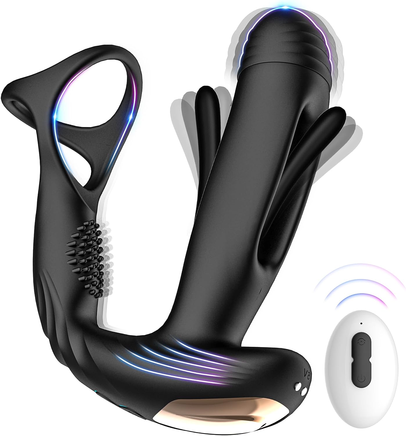 Prostate stimulation anal dildo anal vibrators with 10 flapping and 10 vibration modes 