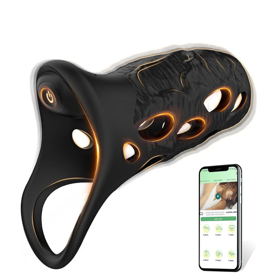 APP Fernbedienung Penisring Penis Trainer Vibratoren mit 10 Intensive Vibrationsmodi