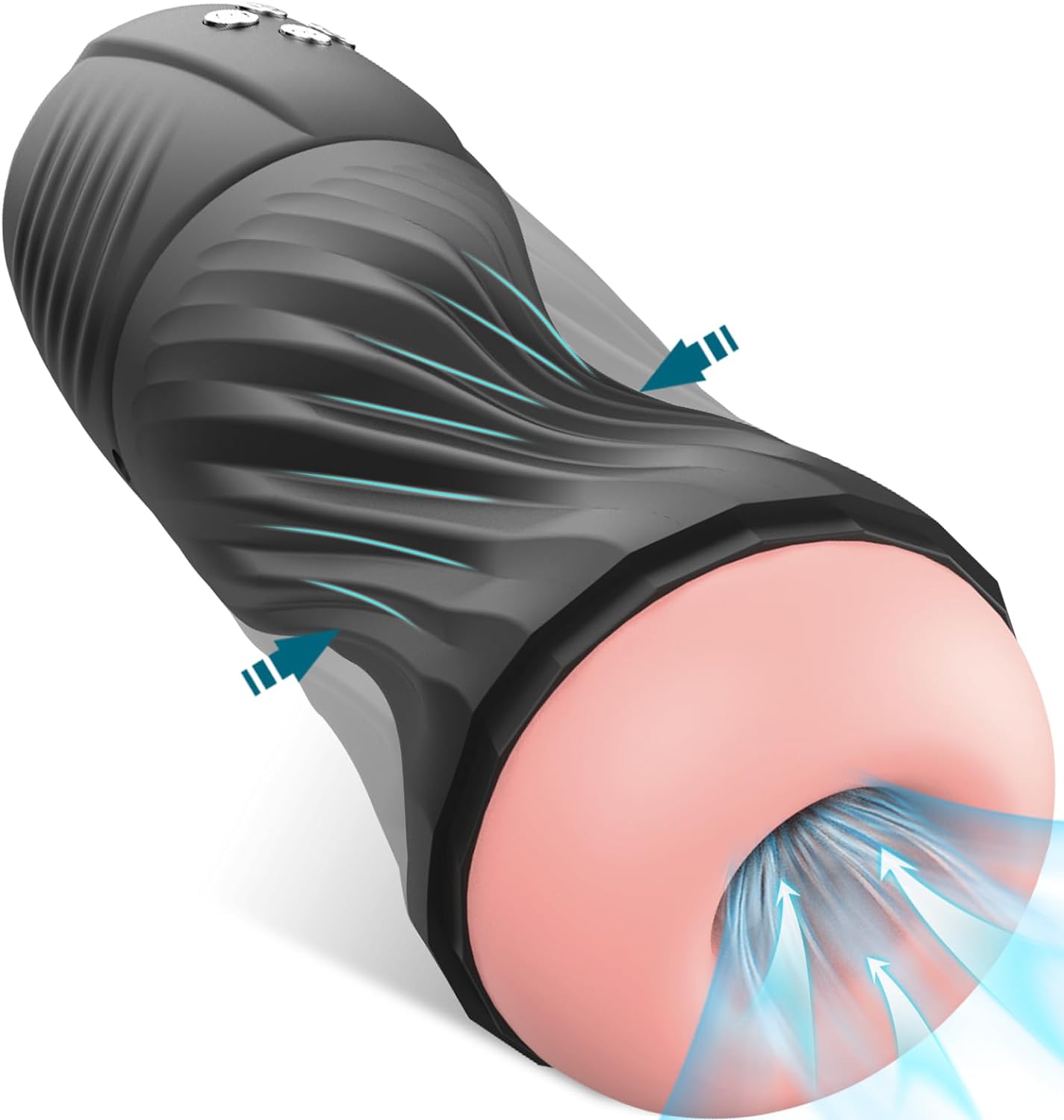 Elektrischer Masturbator Sexspielzeug mit 3 Saugmodi 5 Vibrationsmodi