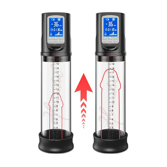 LED display Electric penis pump with 4 suction modes functions