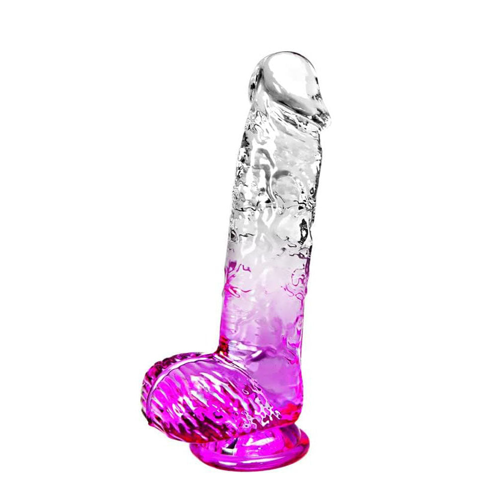 Realistische doorzichtige rubberen penis natuurlijke dildo transparant 17cm 