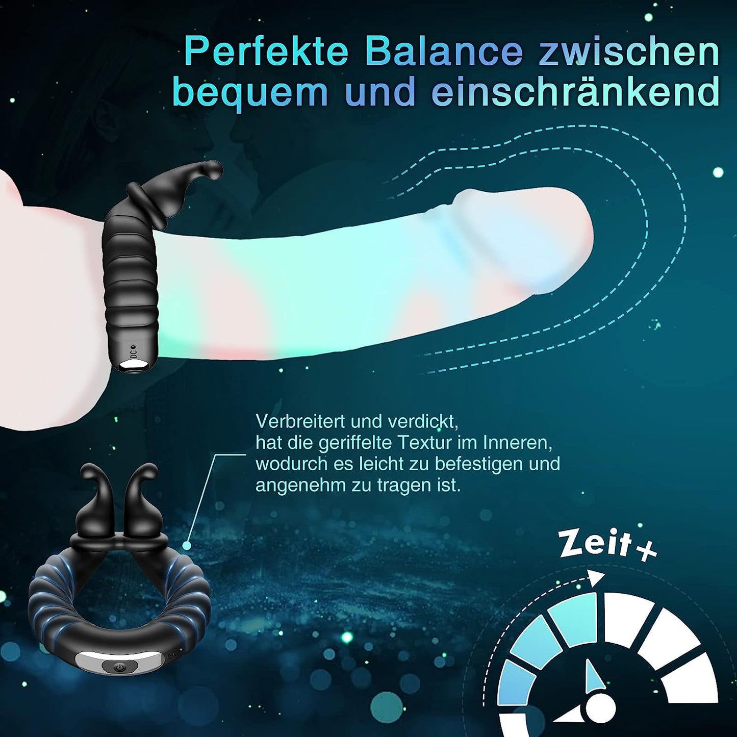 Penis ring vibrator cock ring sex toy with 10 vibration modes 
