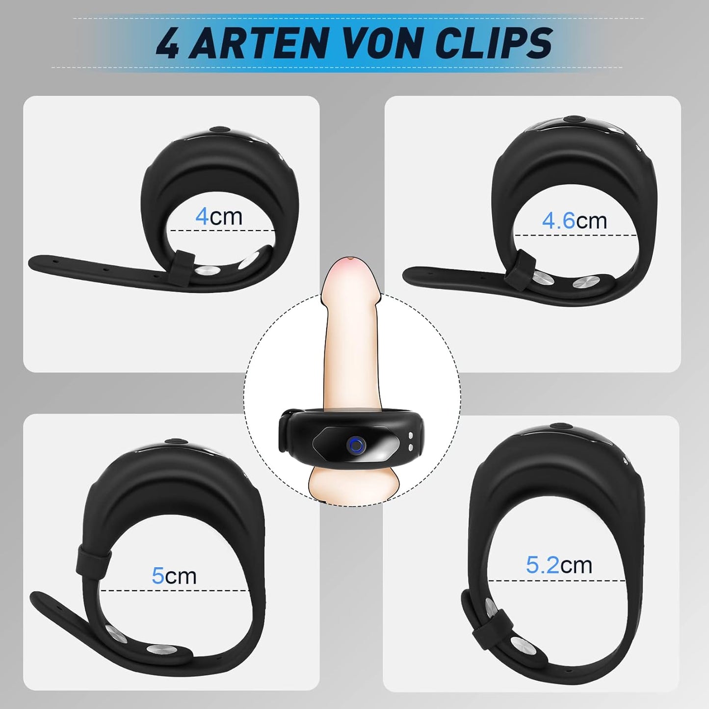 4 sizes penis rings cock ring vibrator with 10 powerful vibration modes 