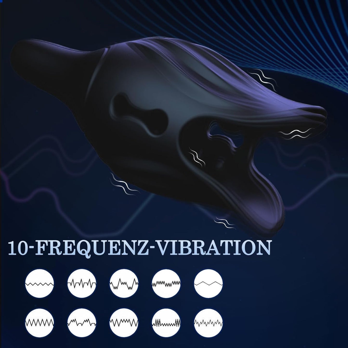 Elektrischer Masturbator Cup Eichel Stimulator Penis Training Vibrator mit 10 Vibrationsmodi