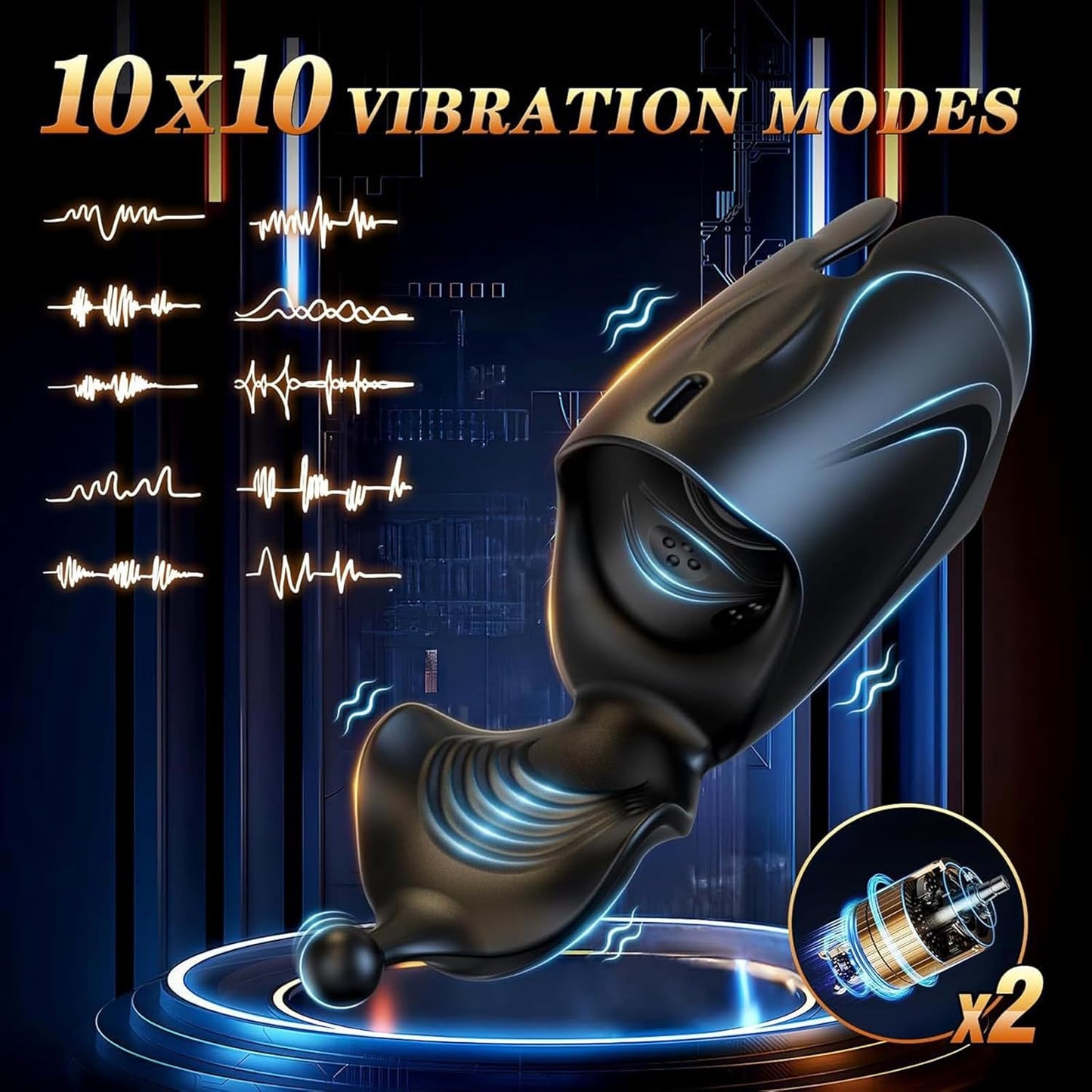 Elektrischer Masturbationsbecher Penistrainer Vibrator mit 10 Vibrationsmodi