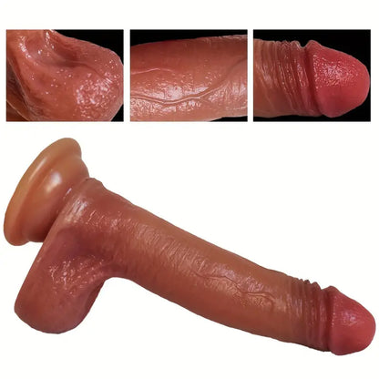 17,78 CM Realistischer Silikondildo mit Saugnapf Weiche Dildos