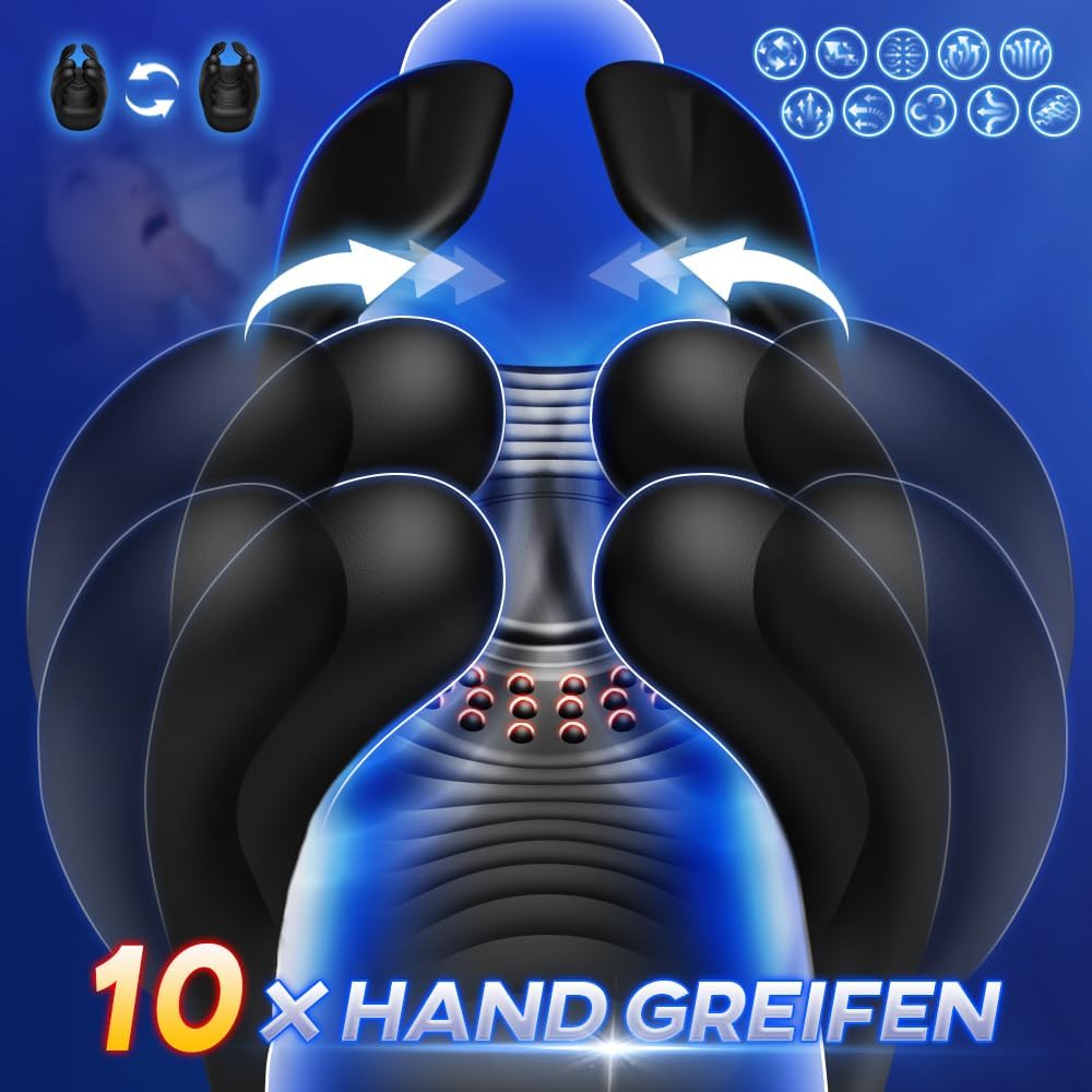 3 in 1 Innovativer Masturbieren  Penis Trainer mit 10 Vibrationen