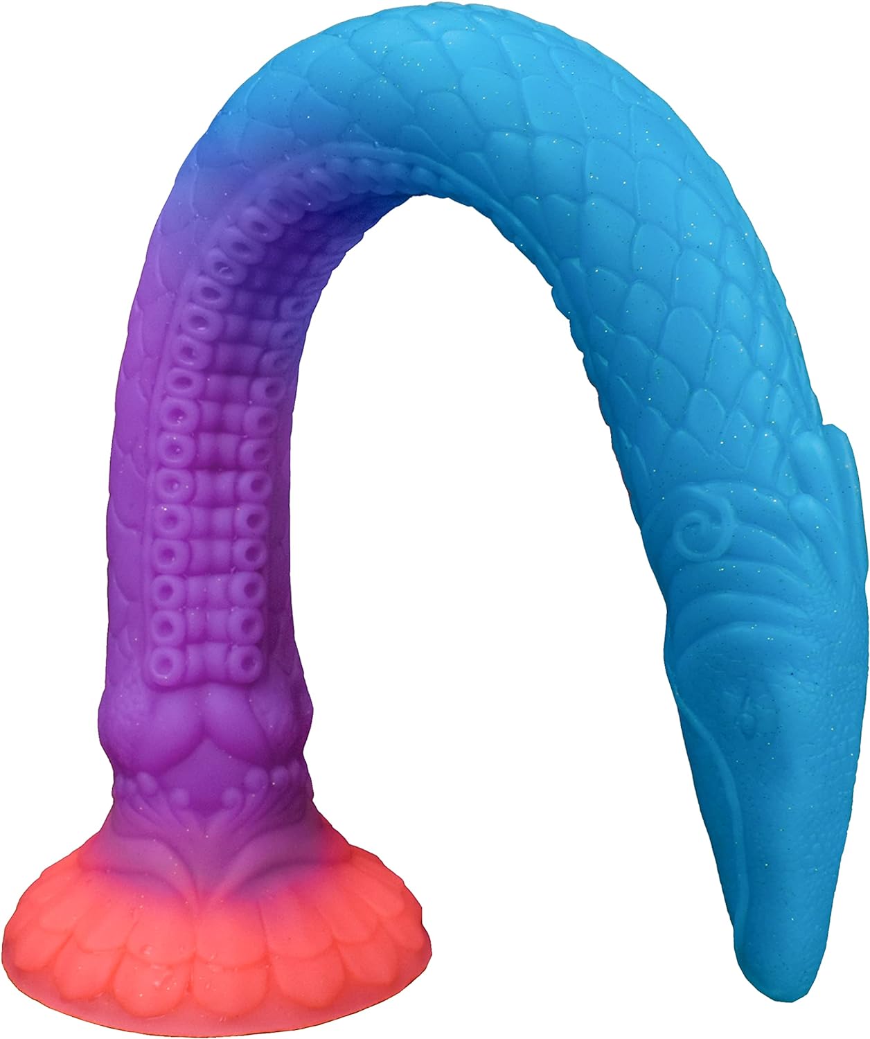 Lichtgevende anaalplug super lange tentakel drakendildo anaaldildo 45cm 