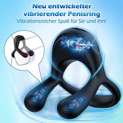 Stretchy cock rings Vibrating cock ring with 10 vibration modes 