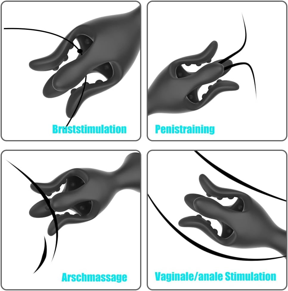 2 in 1 Penismassagegerät Elektrischer Penistrainer Masturbieren mit 9 Vibrationsmodi