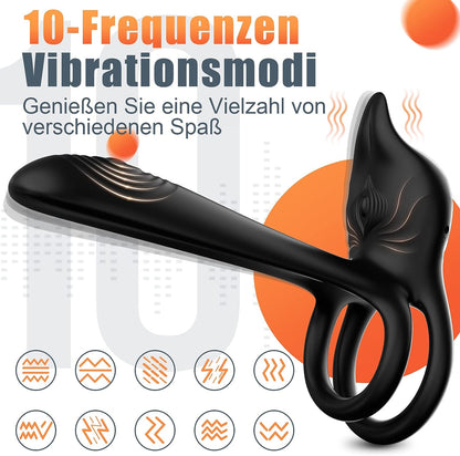 Penisring Sex Spielzeug 10 Vibrationsmodi Dual Penisringe Massagegerät