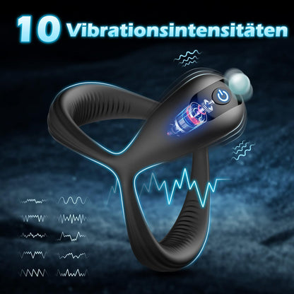 Der einzigartige dreieckige Penisring Cockring mit 10 Vibrationsmodi