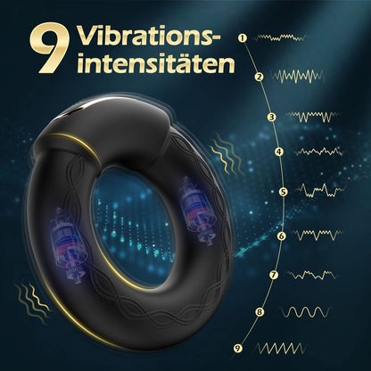 APP control heating vibrating cock ring with 10 vibration modes 