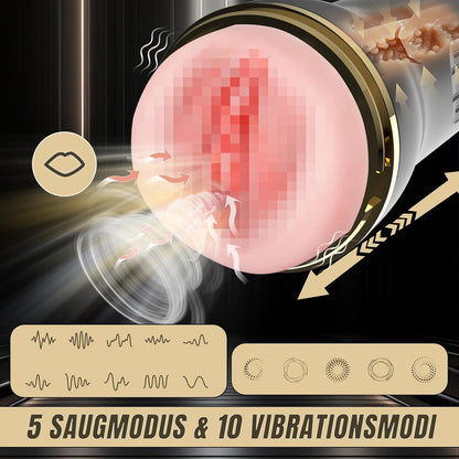 3D Realistischer Automatische Masturbatoren Vagina Pussy mit 10 Vibration Masturbieren