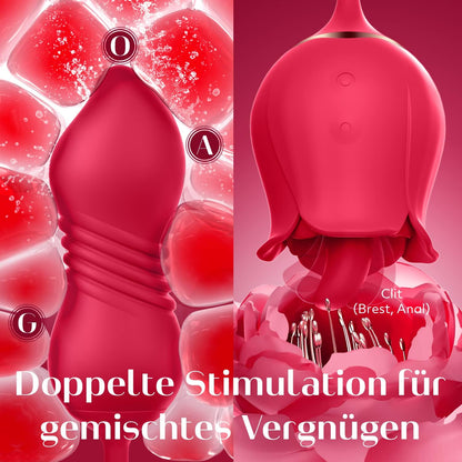 3 in 1 vibrators bullet seksspeeltjes clitoris- en tepelstimulator met 9 likmodi en 9 vibratiemodi 