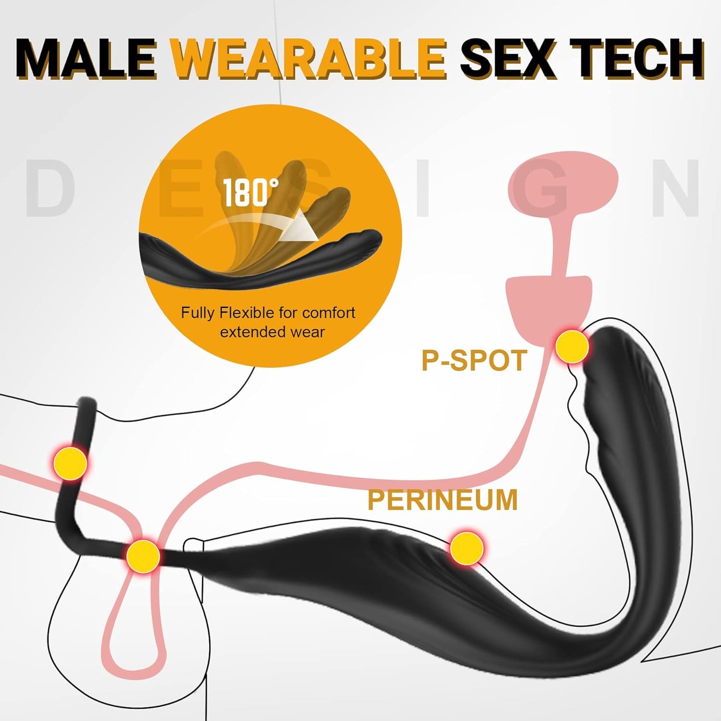 Portable anal vibrators anal plug prostate stimulation with 13 vibration modes