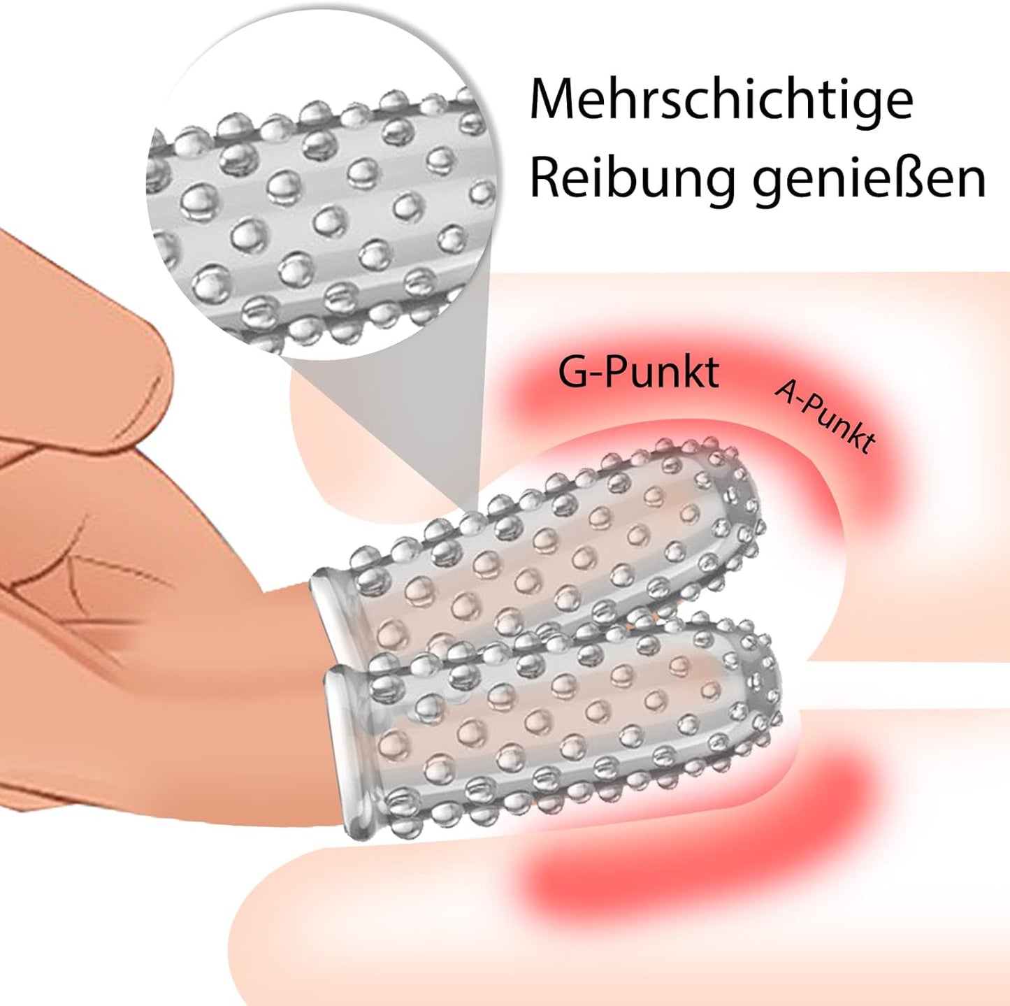 Vingermouwen penishuls vingertop set van 2