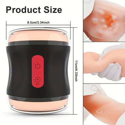 10 Powerful Vibrations Electric Masturbation Cup Penis Trainer