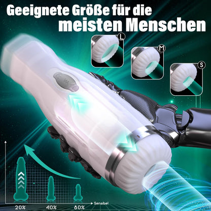 Elektrischer Masturbator Cup Penis Stimulator mit 7 Modi Teleskop & Vibrieren