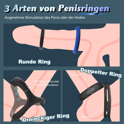 8 Stück Penisring - Cock Penis Ring für Paare Sex mit Hodenringe Dual Cockring
