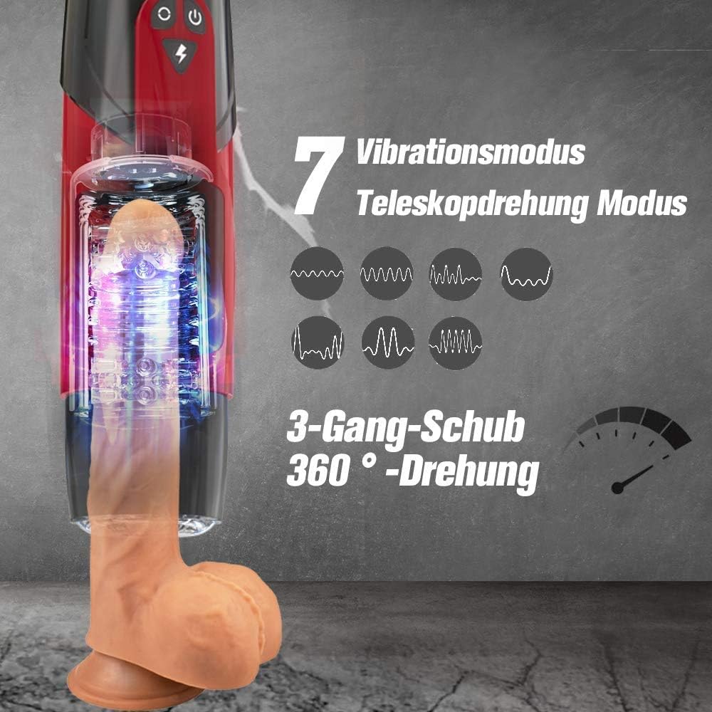 Automatic electric masturbator cup with 10 modes telescopic function and rotating