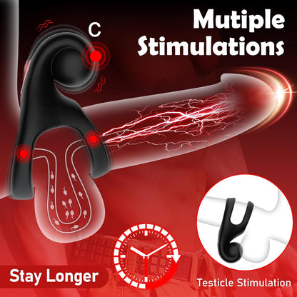 Elektrische Penis Trainer Penisring mit 10 Vibrationsmodi