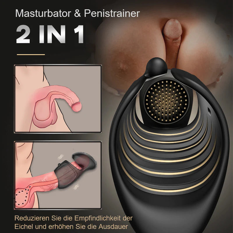 Automatisch verstelbare gesp 10 vibratiemodi masturbatiebeker 