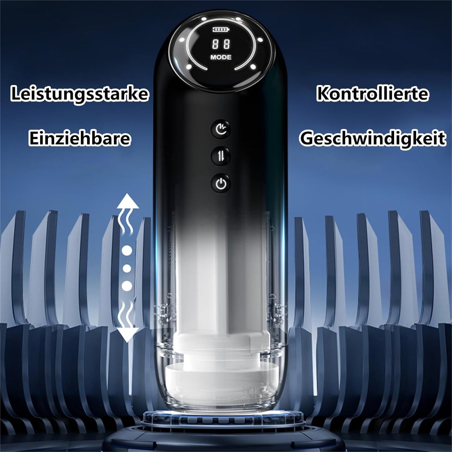 Elektrische Cup Masturbatoren Männliches Toy mit 4 Saugmodi + 10 Vibrationsmodi