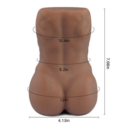 Realistic dark male anus simulation dildo, 0.8kg