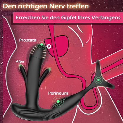 Prostaatstimulatie anaaldildo anale vibrators met 10 flapperende en 10 vibratiestanden 