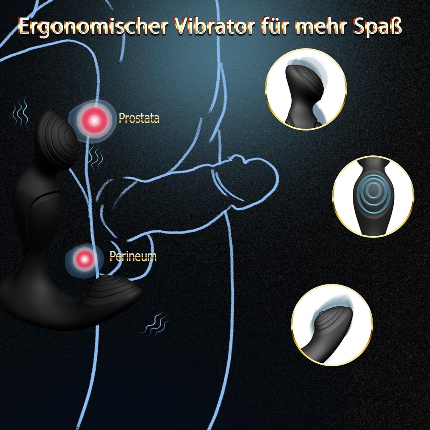 Dual 10+10 Dualer Vibrationen Prostata Vibration Analvibratoren Analplug  Buttplug