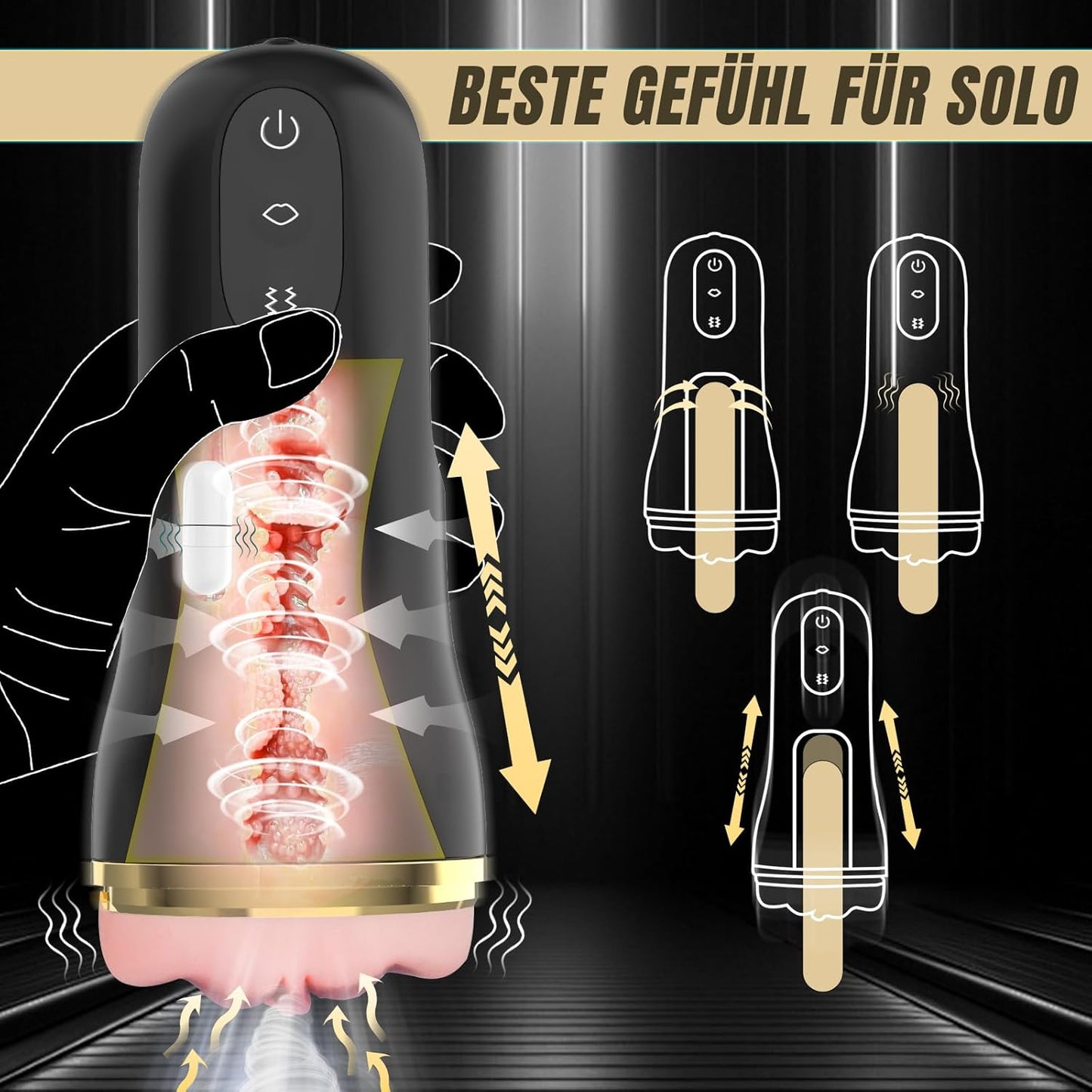 3D Realistischer Automatische Masturbatoren Vagina Pussy mit 10 Vibration Masturbieren