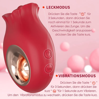 G Spot Clitoris Nipple Licking Tongue Stimulator Vibrators with 9 modes 