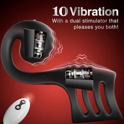 All in One 360° Umwickelter Penis Trainer Penisring mit 10 Vibrationen