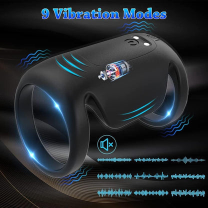 Penis Trainer Vibrator Electric Masturbator Cup with Powerful 9-Frequency Vibration 