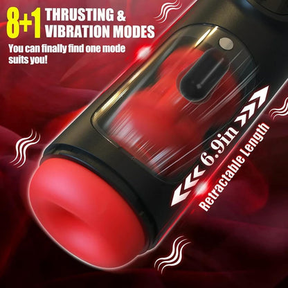 3D Realistic Electric Masturbator Man Hands-Free Cup with 8+1 Modes 