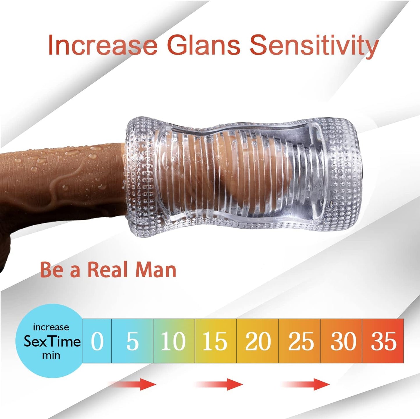 3D Realistische Mini Tragbar Kristall Penis Trainingsgerät Masturbation Taschenmuschi
