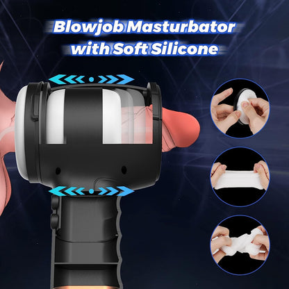 Electric masturbator automatic with vibration and telescopic function