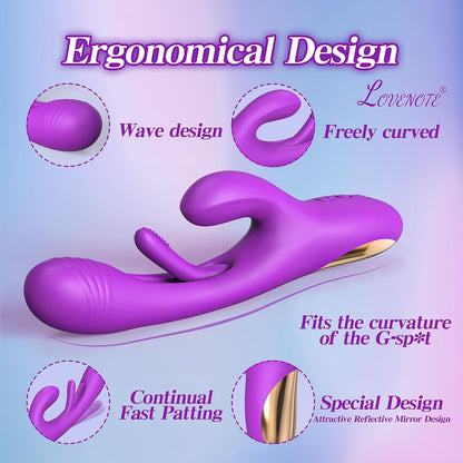 G-Spot fladderende vibratordildo met 7 trillingen en 7 fluttermodi 