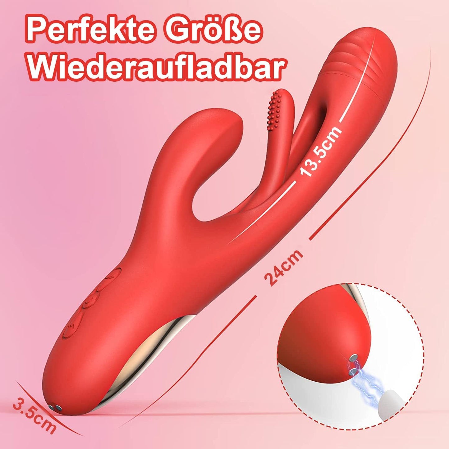 3 in 1 rabbit vibrators with 7 vibration and 7 flutter modes 