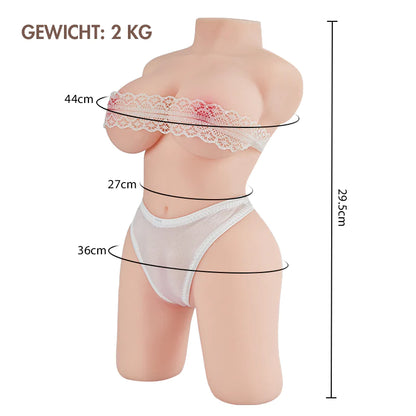 Two-channel realistic half-body reversal shape, suitable for small size beginners 