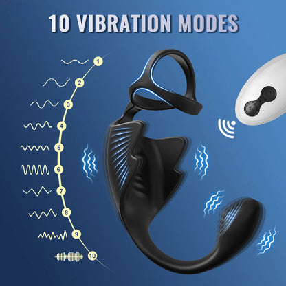 Penisringvibrator Prostata mit Fernbedienung & 10 10 Vibrationsmodi