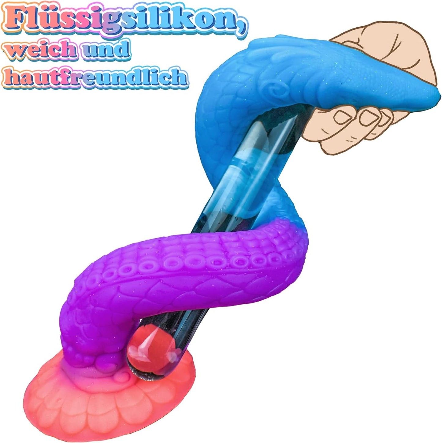 Luminous anal plug super long tentacle dragon dildo anal dildo 45cm 